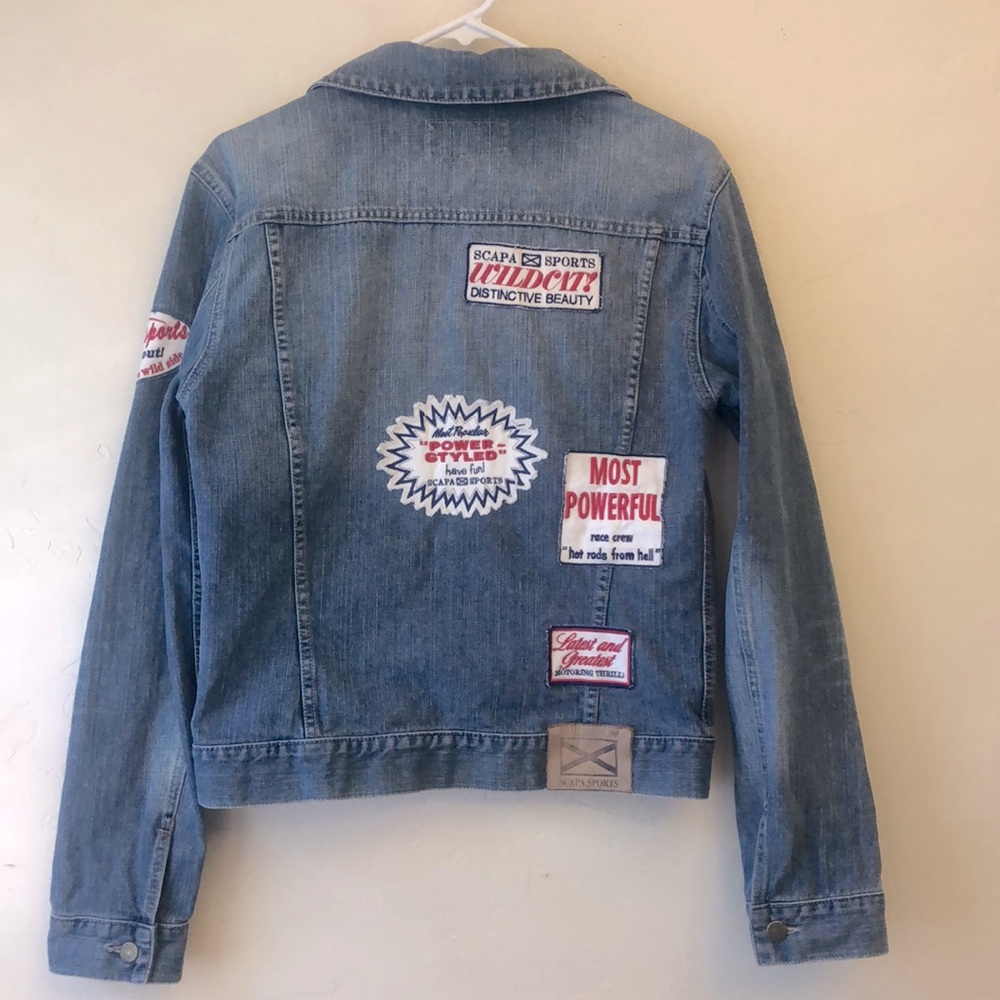 Van Beirendonck for Scapa Jean jacket with trompe-l’oeil patches classic denim